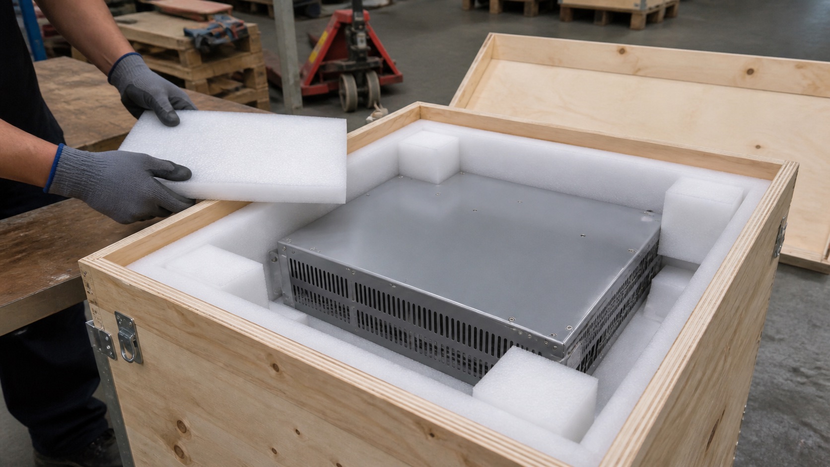 EPE foam liners for industrial equipment